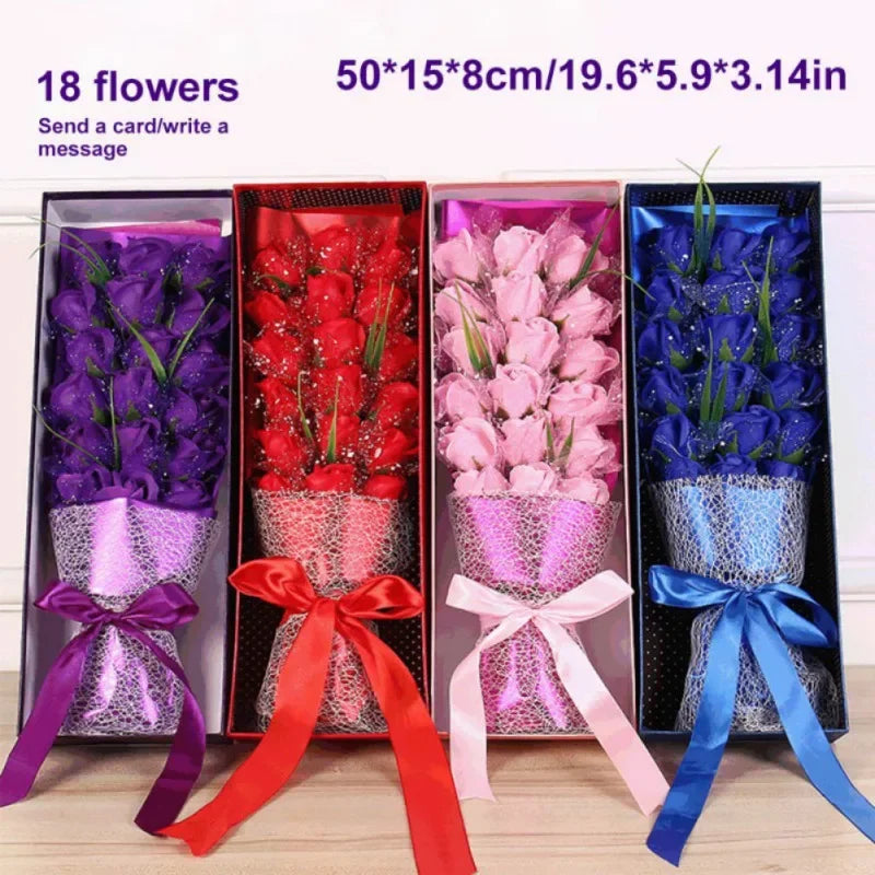 18PCS Rose Soap Flower Gift Box Set - Valentine's Day Gift