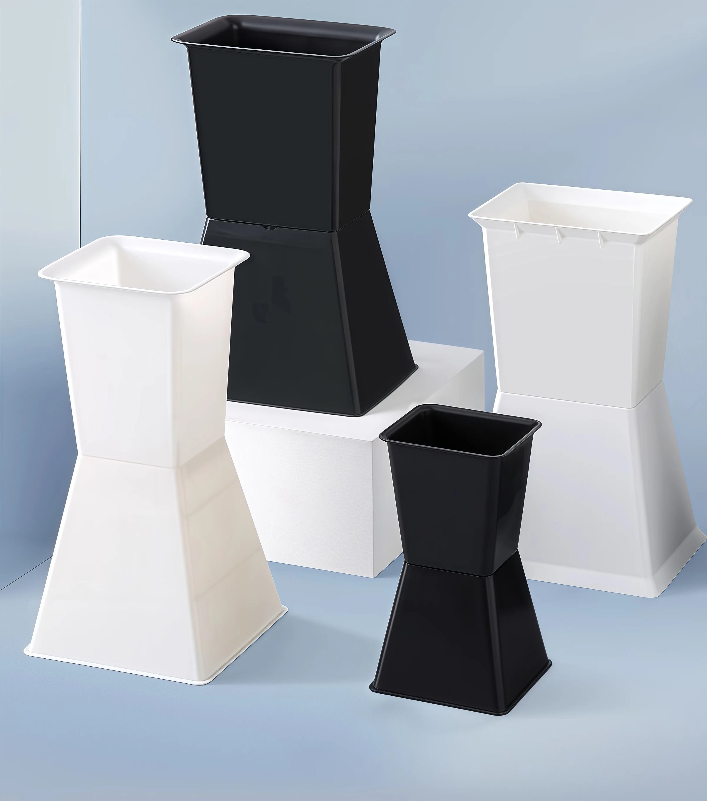 Square Bouquet Base Holders - Black (5 pcs) | DIY Floral Packaging Supplies