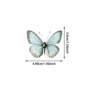 Transparent Butterfly Stickers–50pcs Waterproof Craft Decals