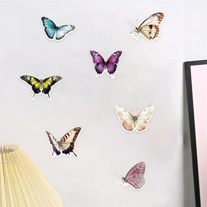 Colorful Butterfly Stickers – 50pcs Waterproof DIY Decals