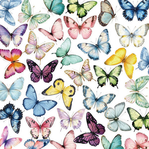 Transparent Butterfly Stickers–50pcs Waterproof Craft Decals