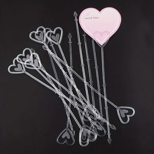 HeartShaped Flower Card Holder Clips–80pcs Bouquet Accessory