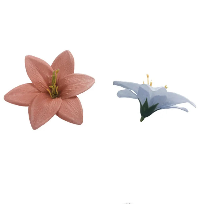 6.5X9cm 50 pcs New lily Soap flower head DIY floral gift for Mother's day Birthday Valentine wedding party bouquet favor deco