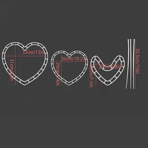 Love Heart Flower Arrangement Holder – 9pcs DIY Bouquet Tool