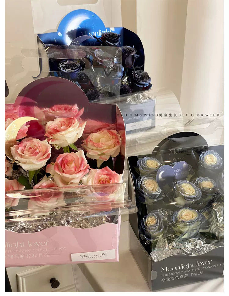 Moonlight lover PVC&Paper floral package combo set - 2pcs