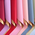 Waterproof Gold Plated Flower Wrapping Paper (20 pcs) | Premium Floral Gift Packaging