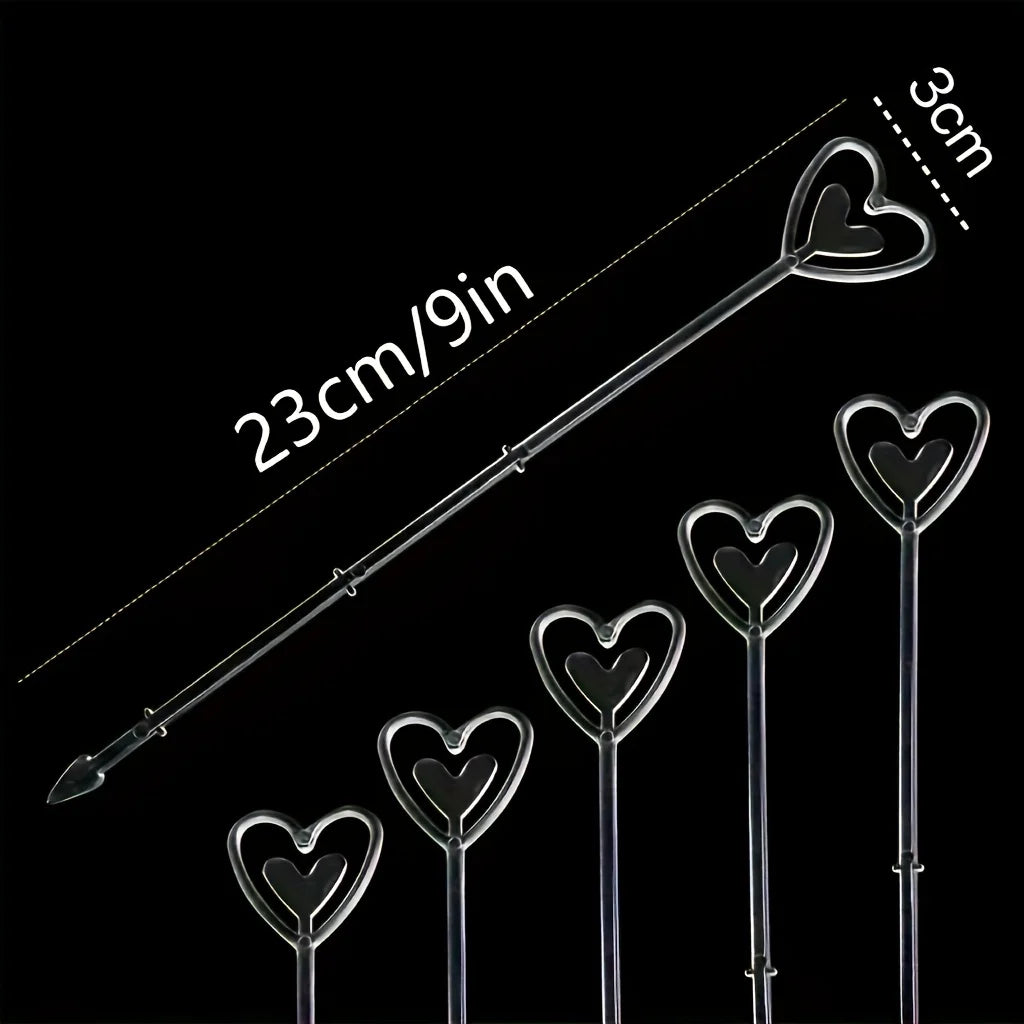 HeartShaped Flower Card Holder Clips–80pcs Bouquet Accessory