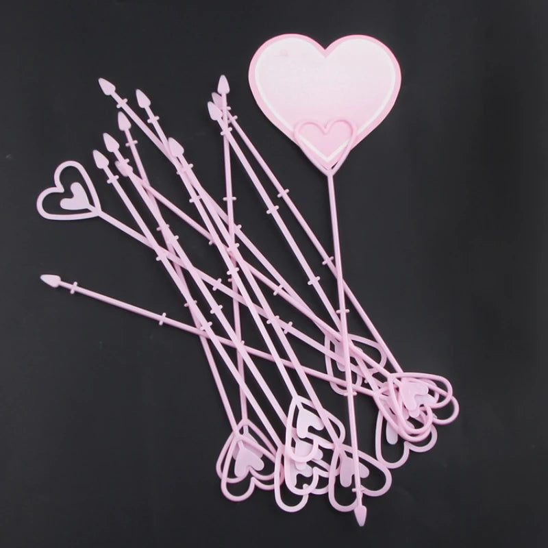 HeartShaped Flower Card Holder Clips–80pcs Bouquet Accessory