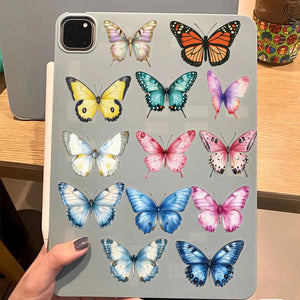 Transparent Butterfly Stickers–50pcs Waterproof Craft Decals