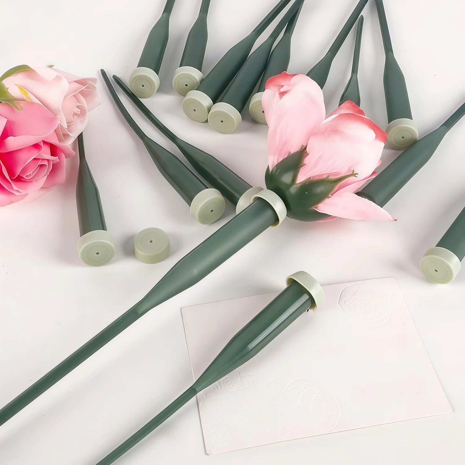 Floral Water Tubes with Rubber Caps (25 pcs) | Fresh Flower Stem Supplies