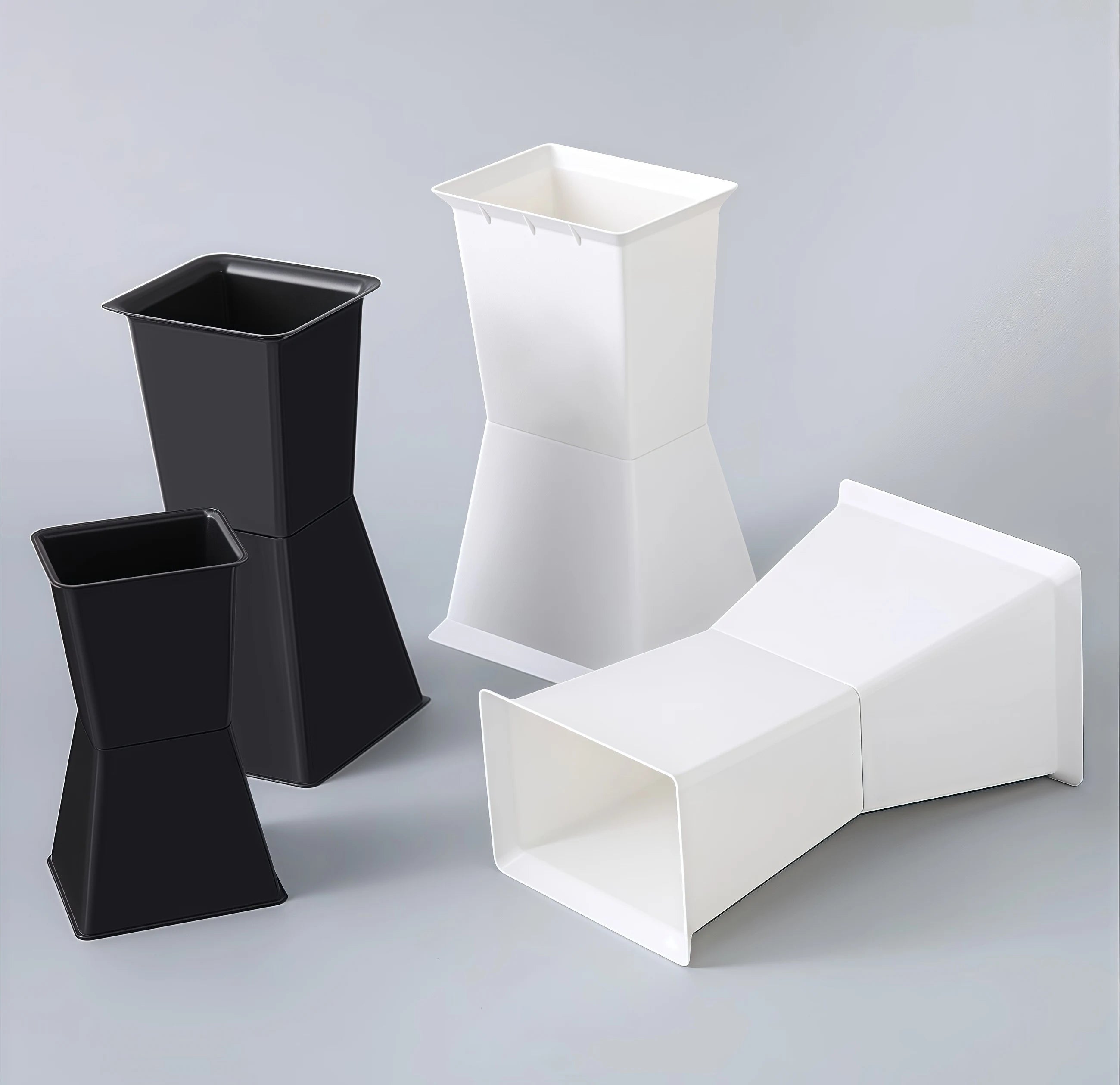 Square Bouquet Base Holders - Black (5 pcs) | DIY Floral Packaging Supplies