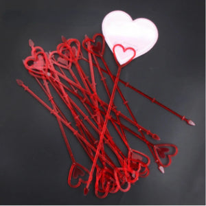 HeartShaped Flower Card Holder Clips–80pcs Bouquet Accessory