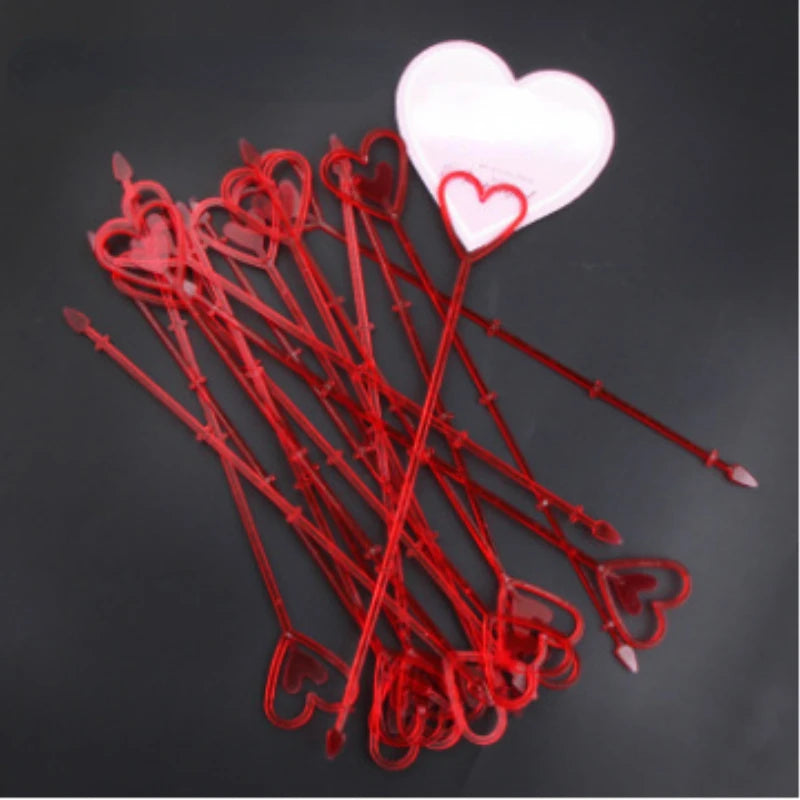 HeartShaped Flower Card Holder Clips–80pcs Bouquet Accessory