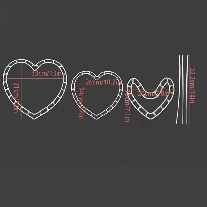 Love Heart Flower Arrangement Holder – 9pcs DIY Bouquet Tool